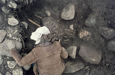Archaeologist dig site