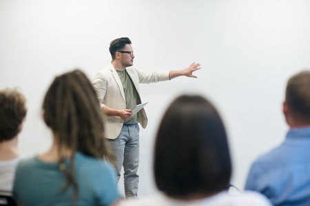 An adjunct instructor works with students on a part-time basis