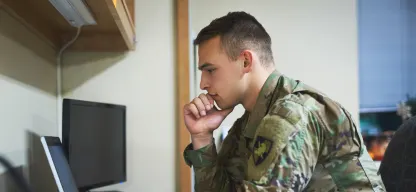 Military Veteran taking online college classes